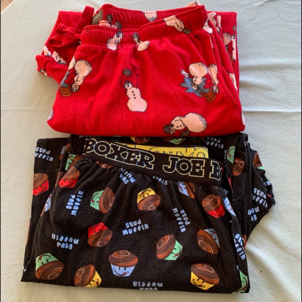☃️ Men’s SNUGGLE 3 pcs & 2pr 2X loungers & 2navy TEEs